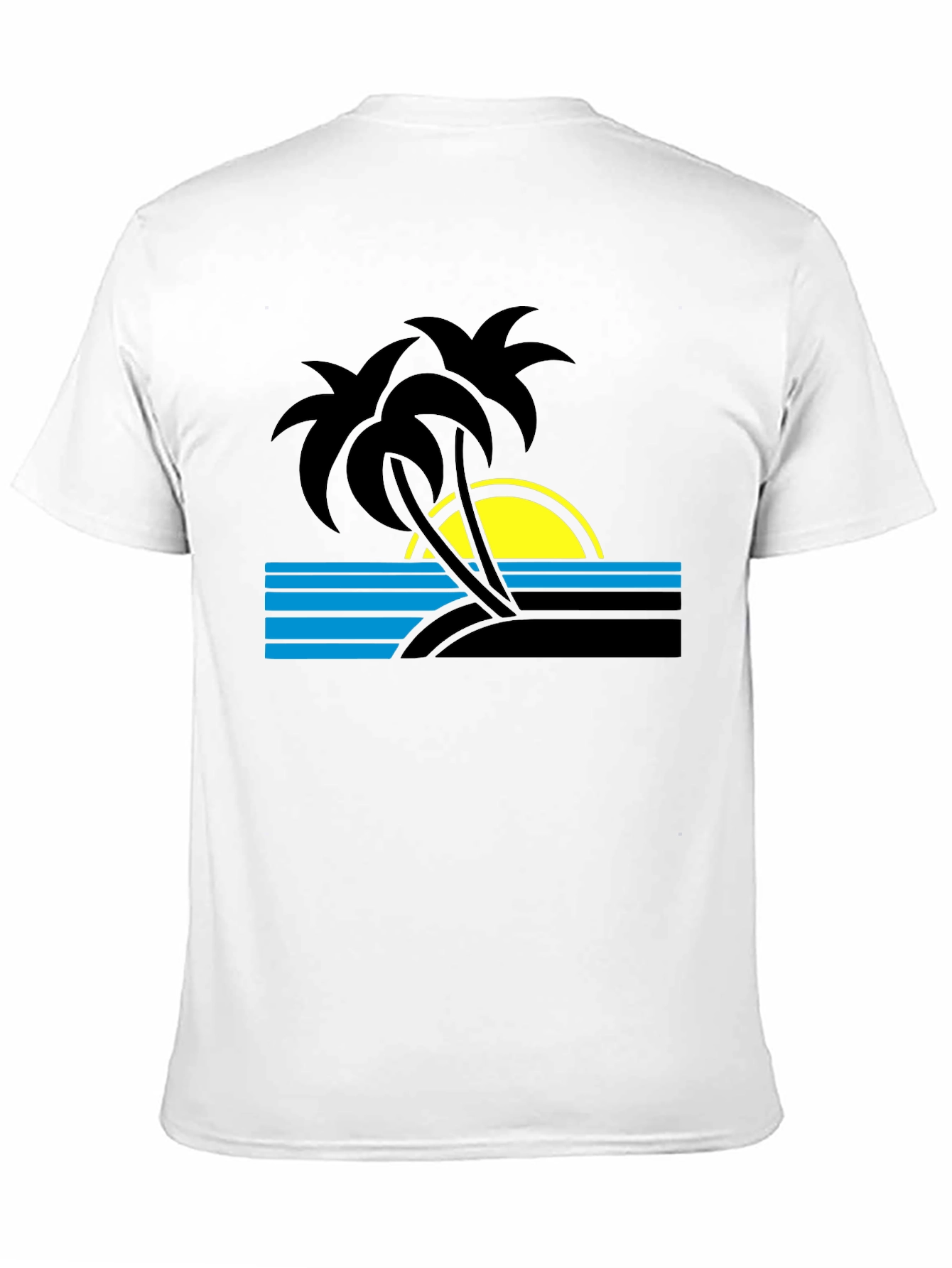 Black Retro Beach T-Shirt view 11