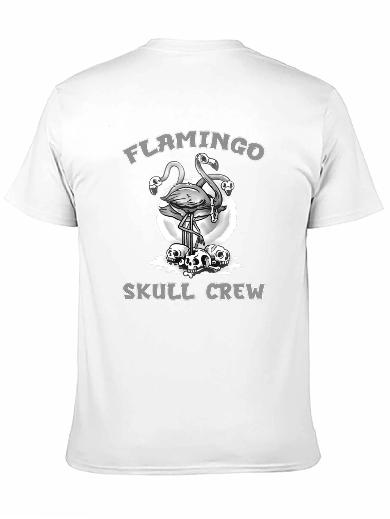 Black Flamingo Skull Crew Graphic Tee view 11