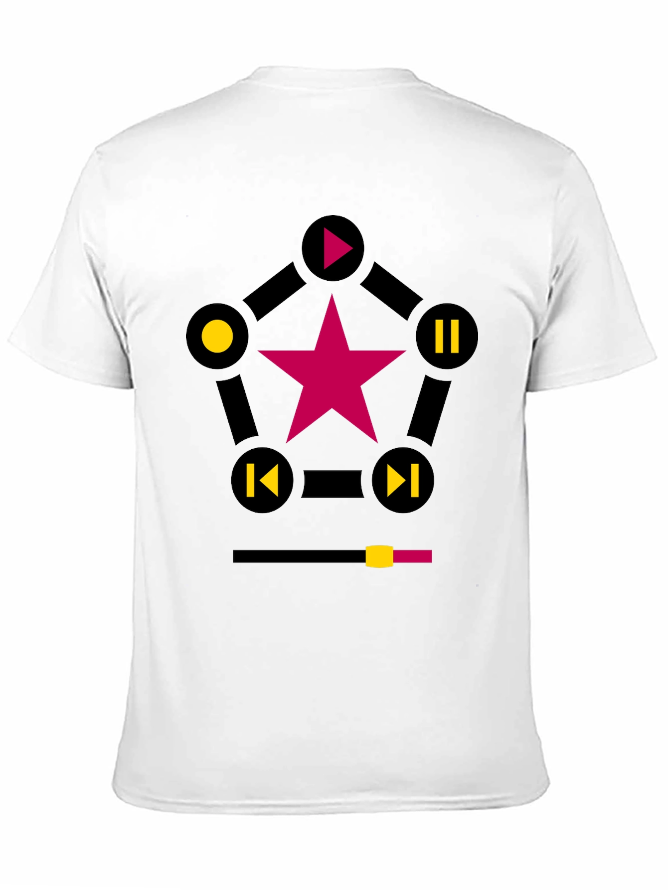 Black Starry Music Player Graphic T-Shirt view 11