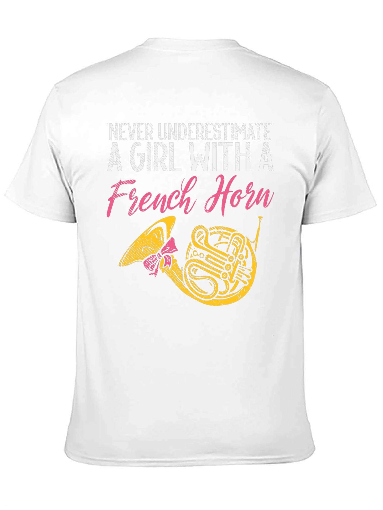 Black Never Underestimate a Girl with a French Horn T-Shirt view 11