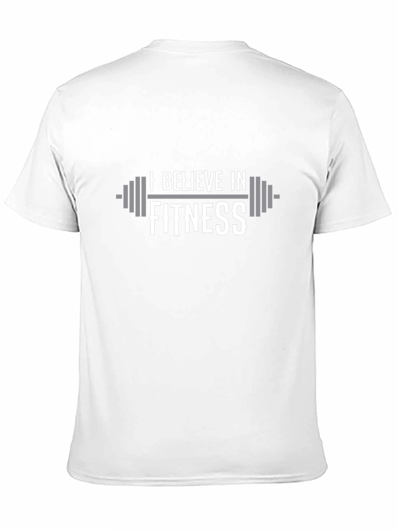 Black I Believe in Fitness Graphic T-Shirt - Gym Workout Apparel view 11