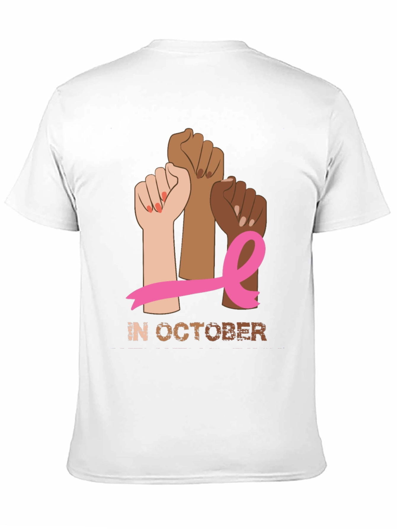Black Breast Cancer Awareness Month T-Shirt view 11