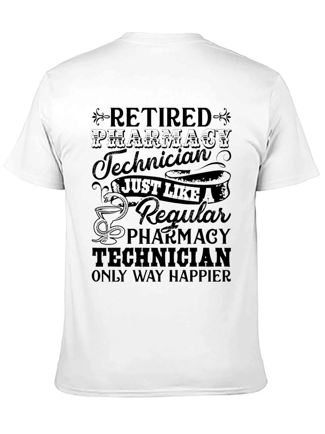 Black Retired Pharmacy Technician T-Shirt view 11