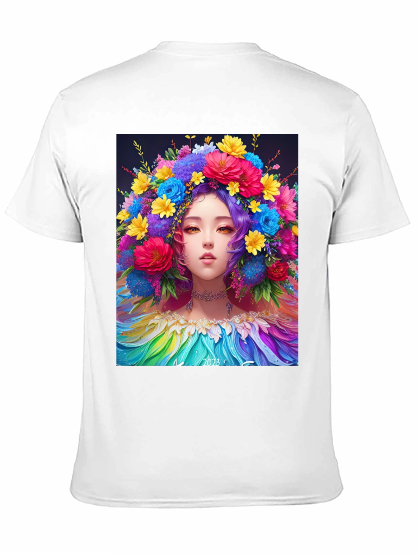 Floral Crown Girl Graphic Tee - 11
