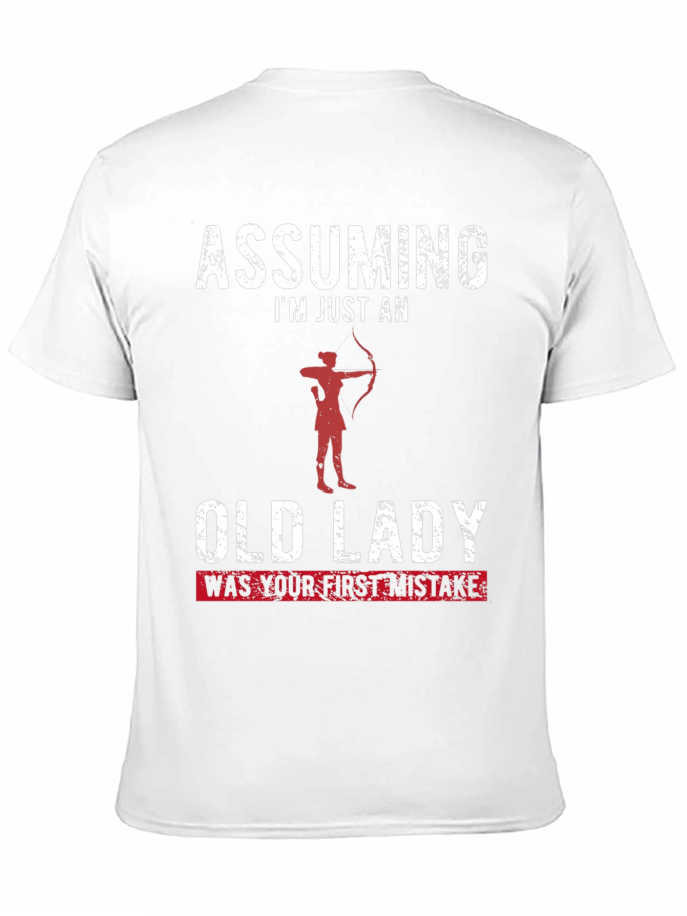Black Assuming I'm Just an Old Lady Funny T-Shirt view 11
