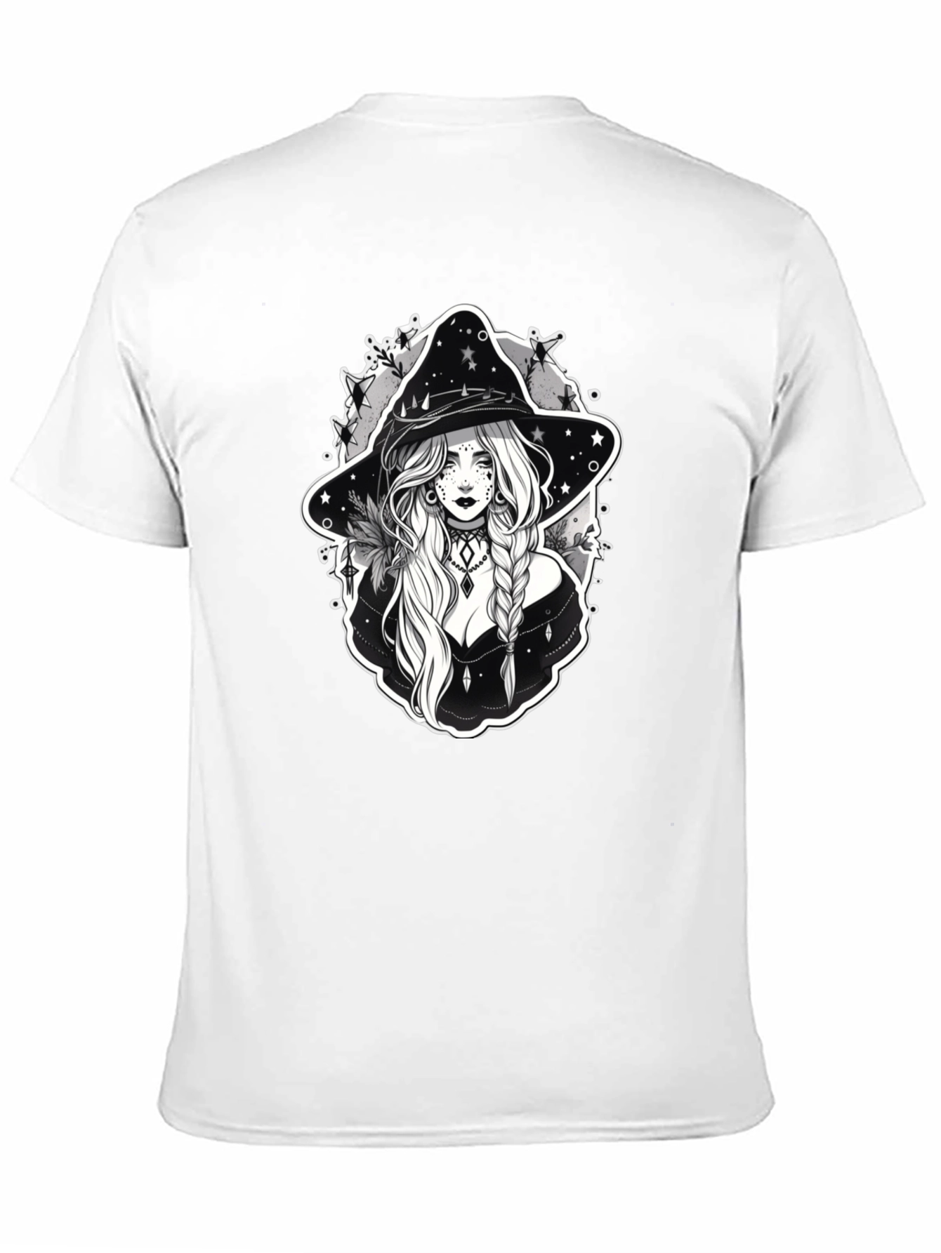 Black Witch Graphic T-Shirt - Black Cotton Tee view 11