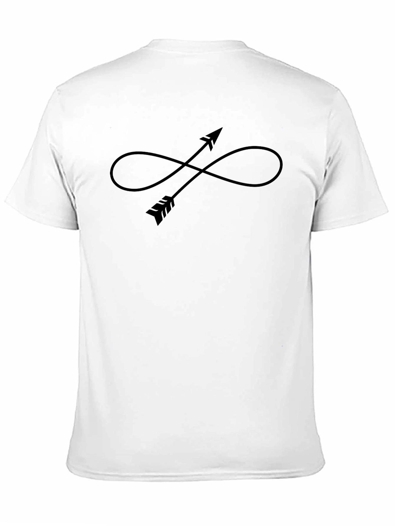 Black Infinity Arrow Graphic Tee - Unisex Casual Shirt view 11