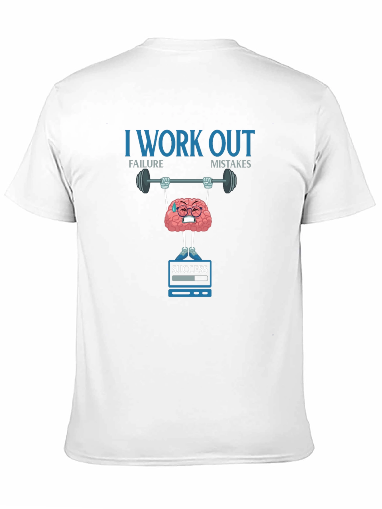 Black I Work Out Brain Training T-Shirt view 11