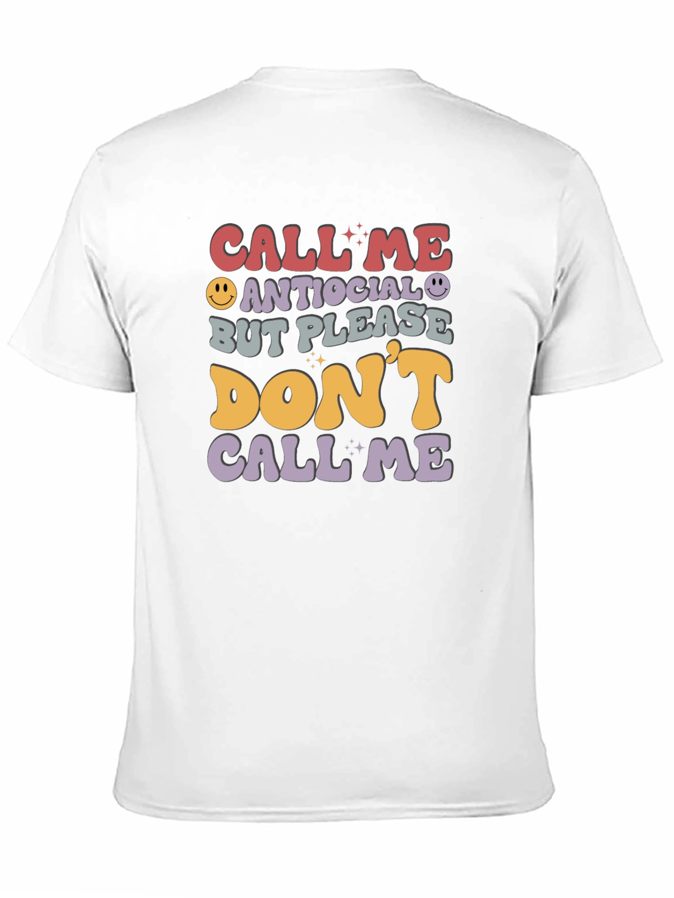 Black Antisocial Funny Graphic T-Shirt view 11