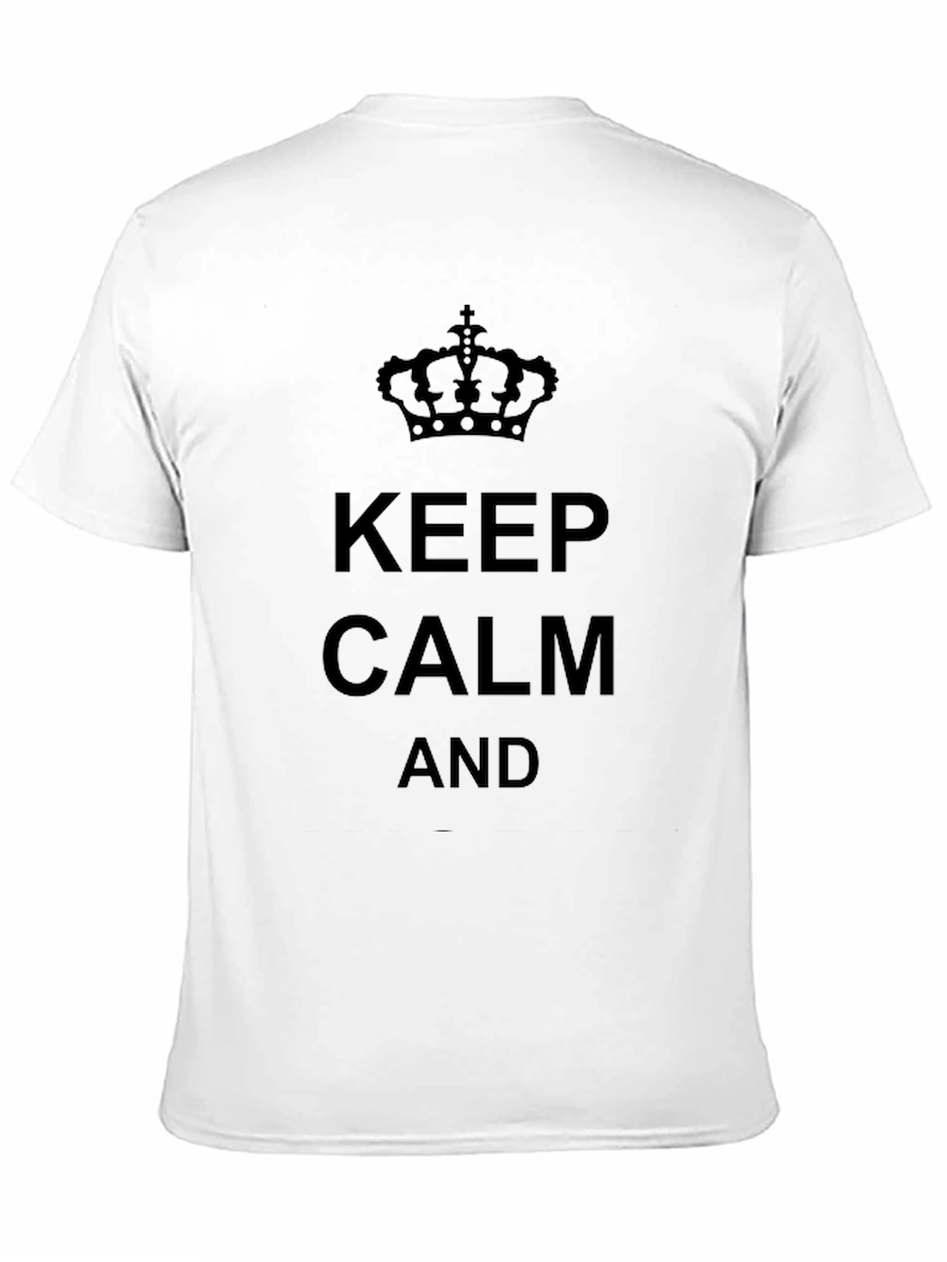 Black Keep Calm T-Shirt - Black view 11
