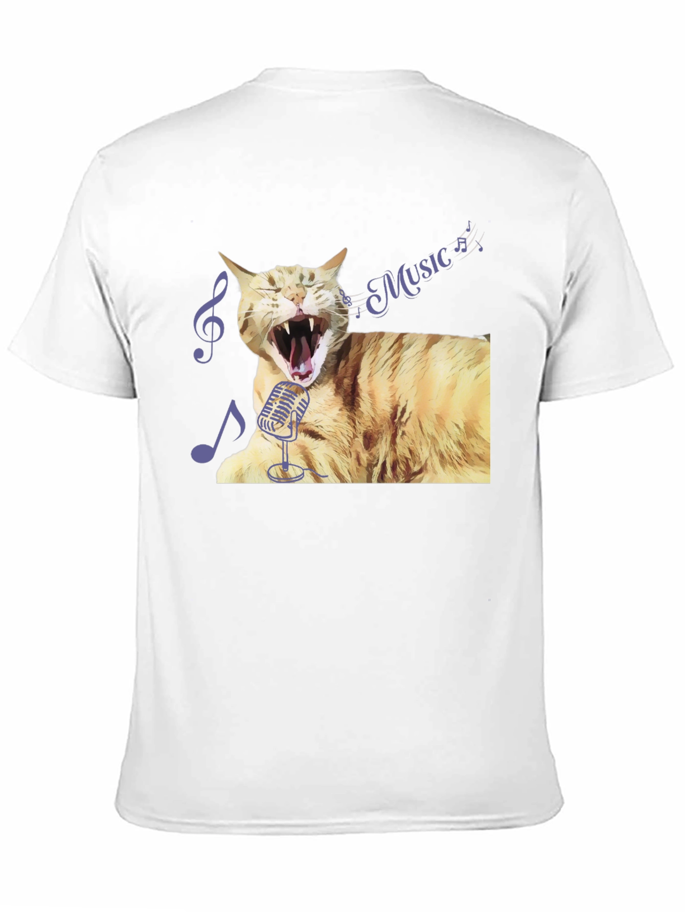 Black Singing Cat T-Shirt - Music Lover Tee view 11