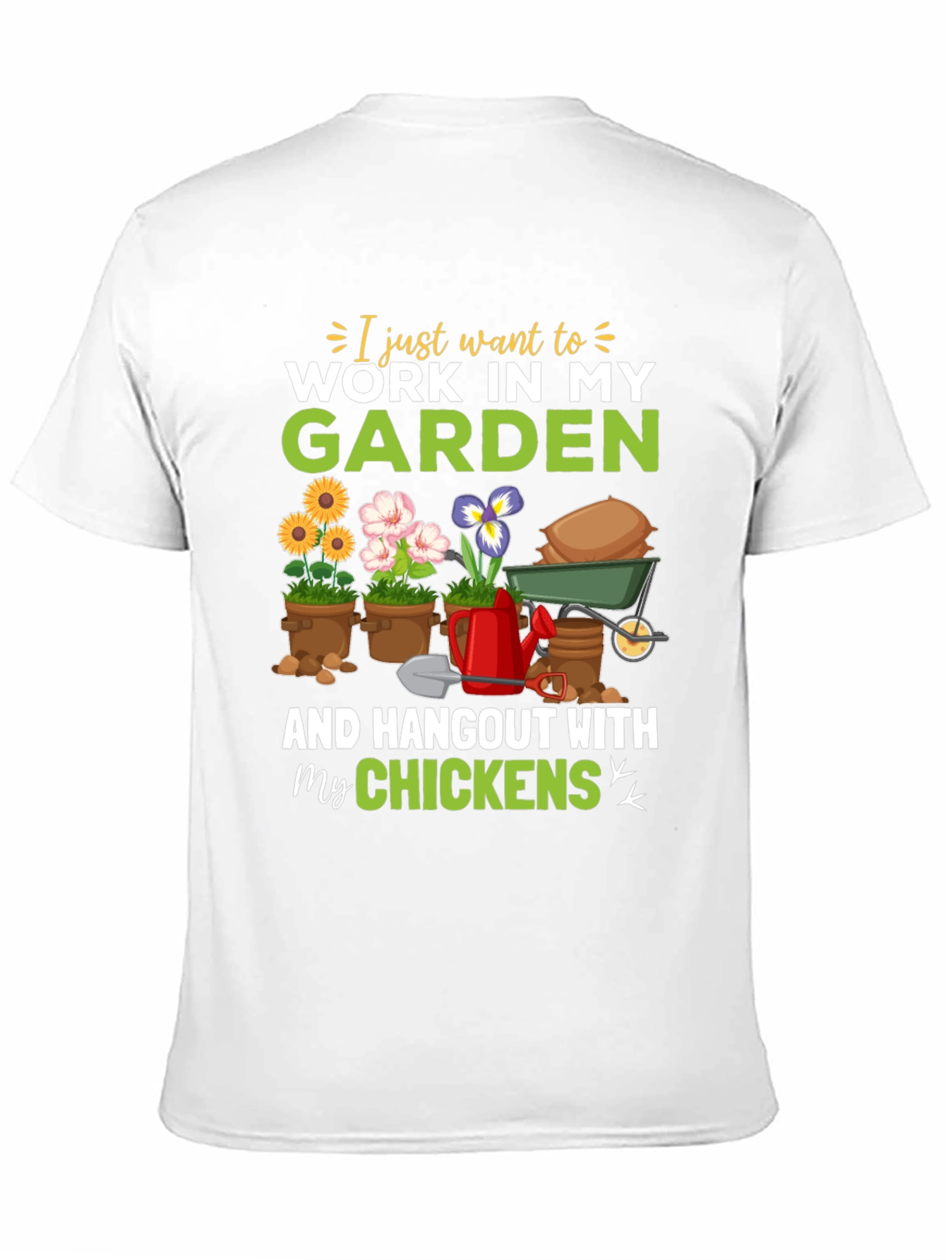 Black Gardening & Chicken Lover T-Shirt view 11