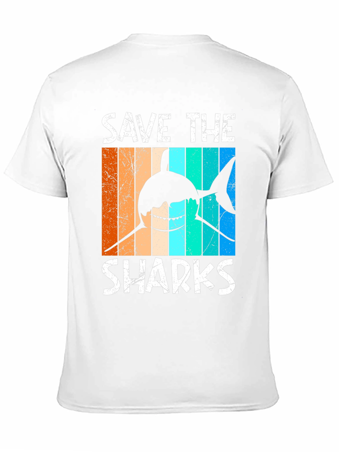 Black Save the Sharks Graphic T-Shirt view 11
