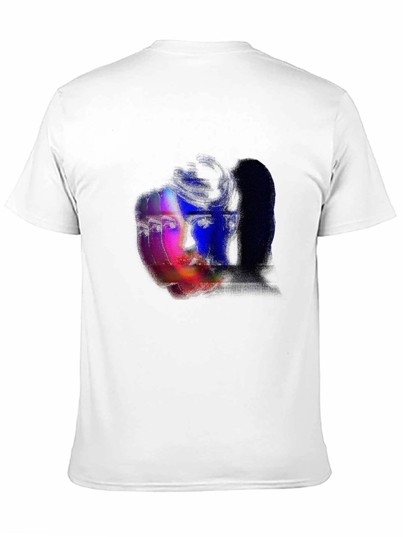 Black Glitch Portrait Graphic Tee - Black view 11