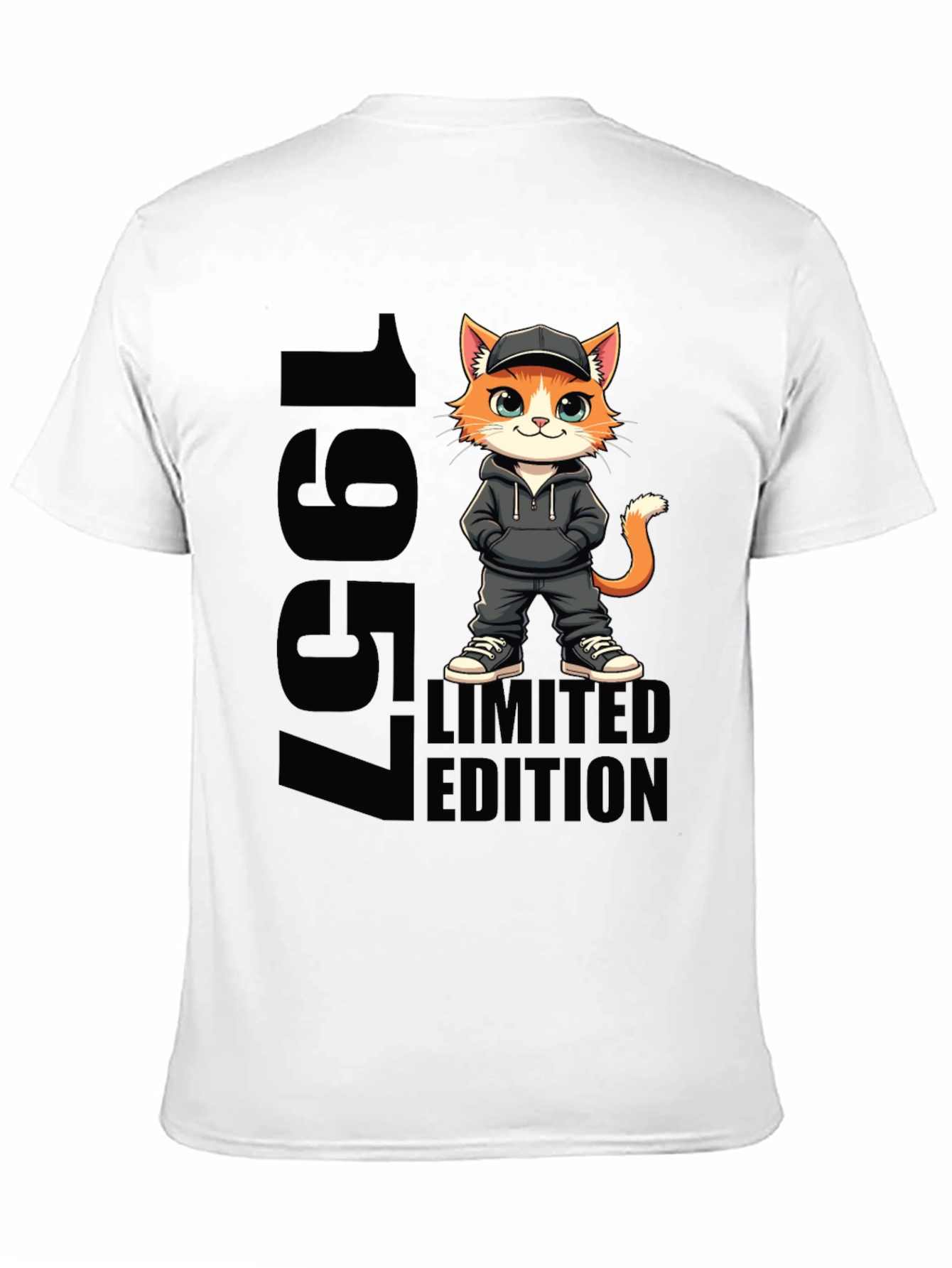 Black 1957 Limited Edition Cat T-Shirt view 11