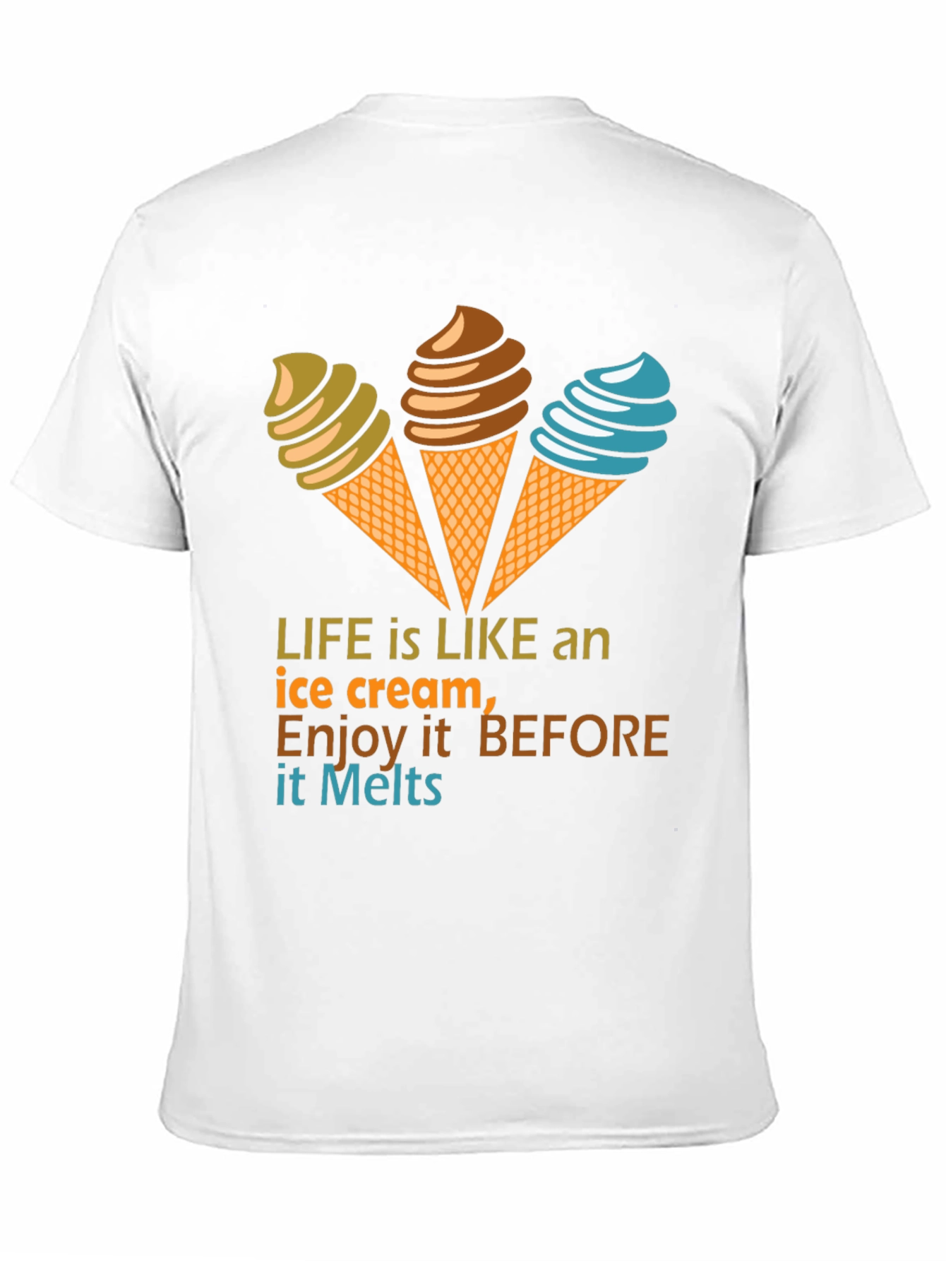 Black Life Is Like an Ice Cream Graphic T-Shirt view 11
