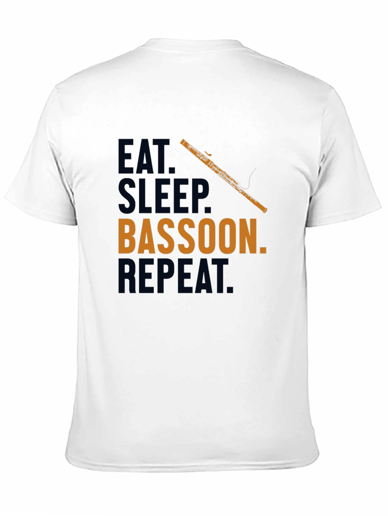 Black Eat Sleep Bassoon Repeat T-Shirt Funny Musician Tee view 11
