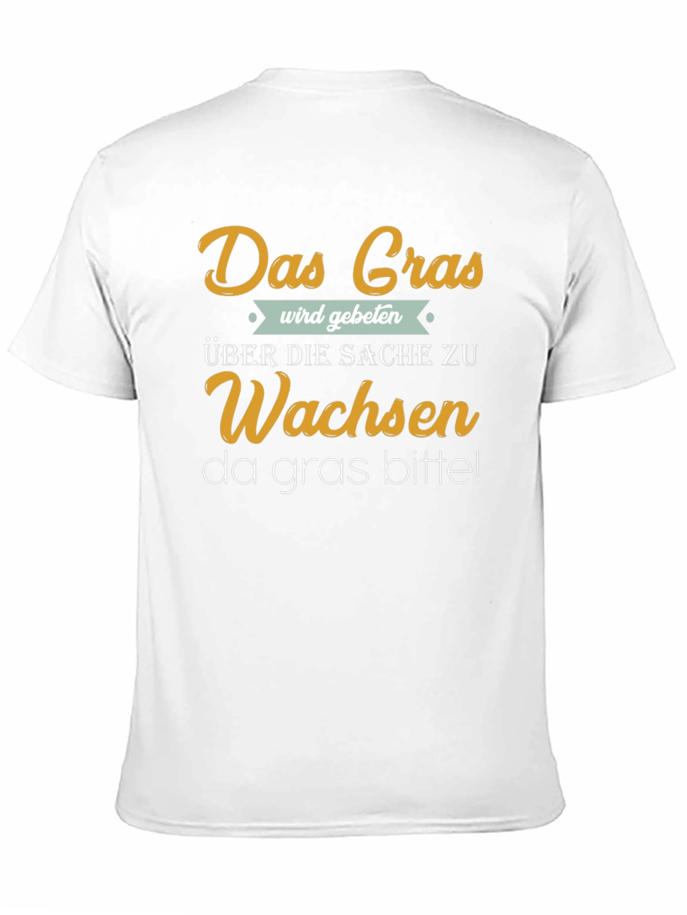 Black Das Gras German Slogan T-Shirt view 11