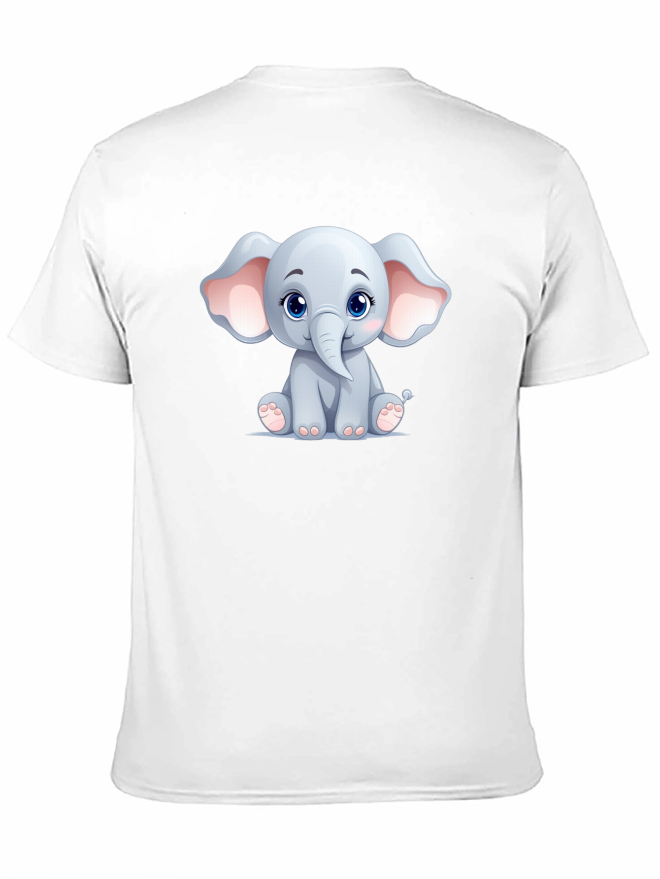 Black Cute Elephant Graphic Tee - Unisex Black T-Shirt view 11