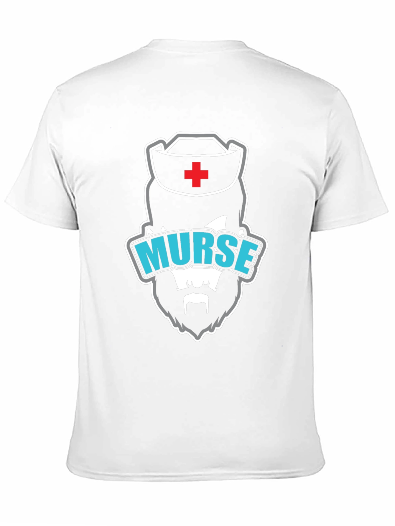 Black Murse T-Shirt - Bearded Nurse Graphic Tee view 11