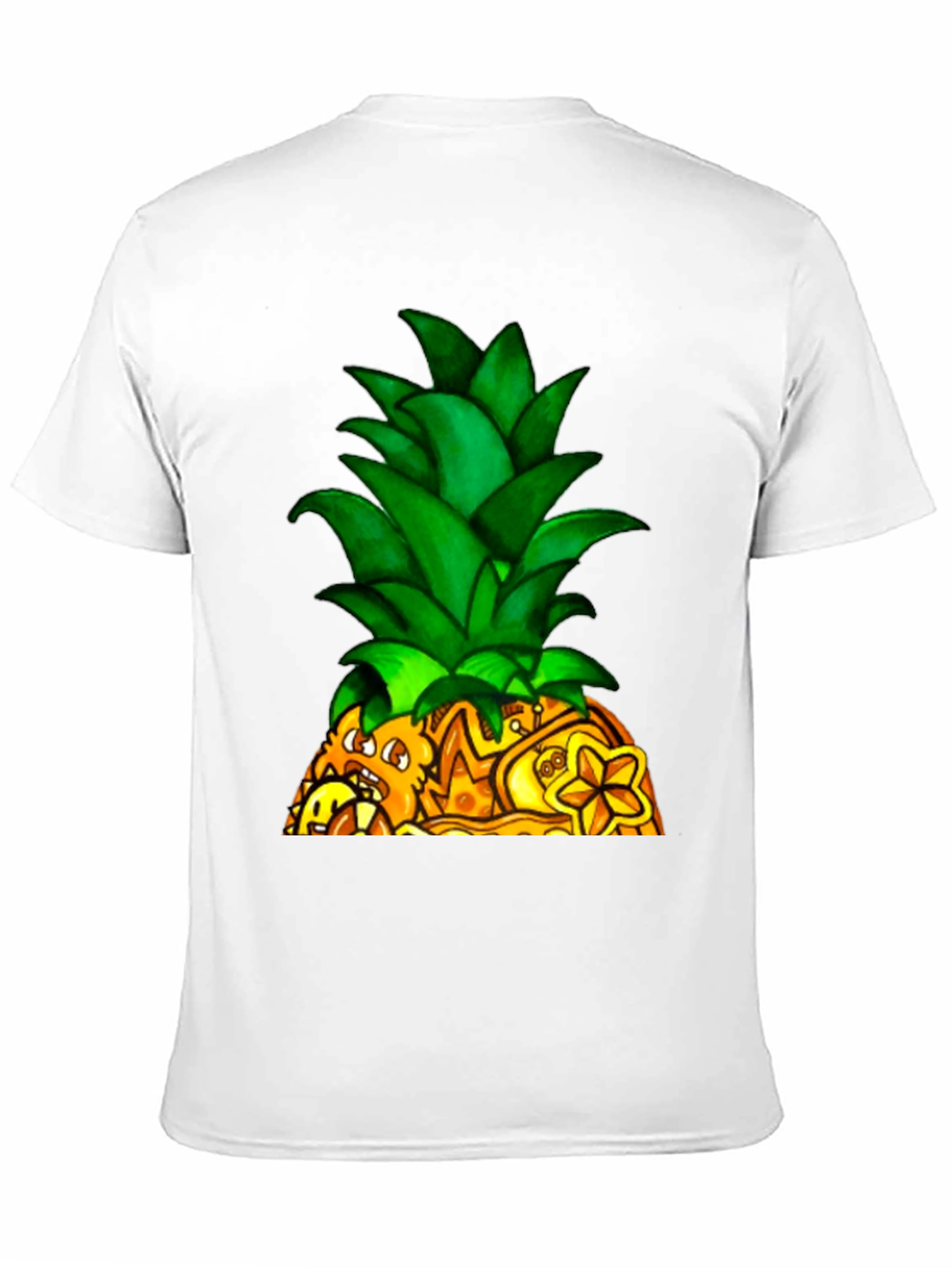 Black Novelty Pineapple Graphic Black T-Shirt view 11