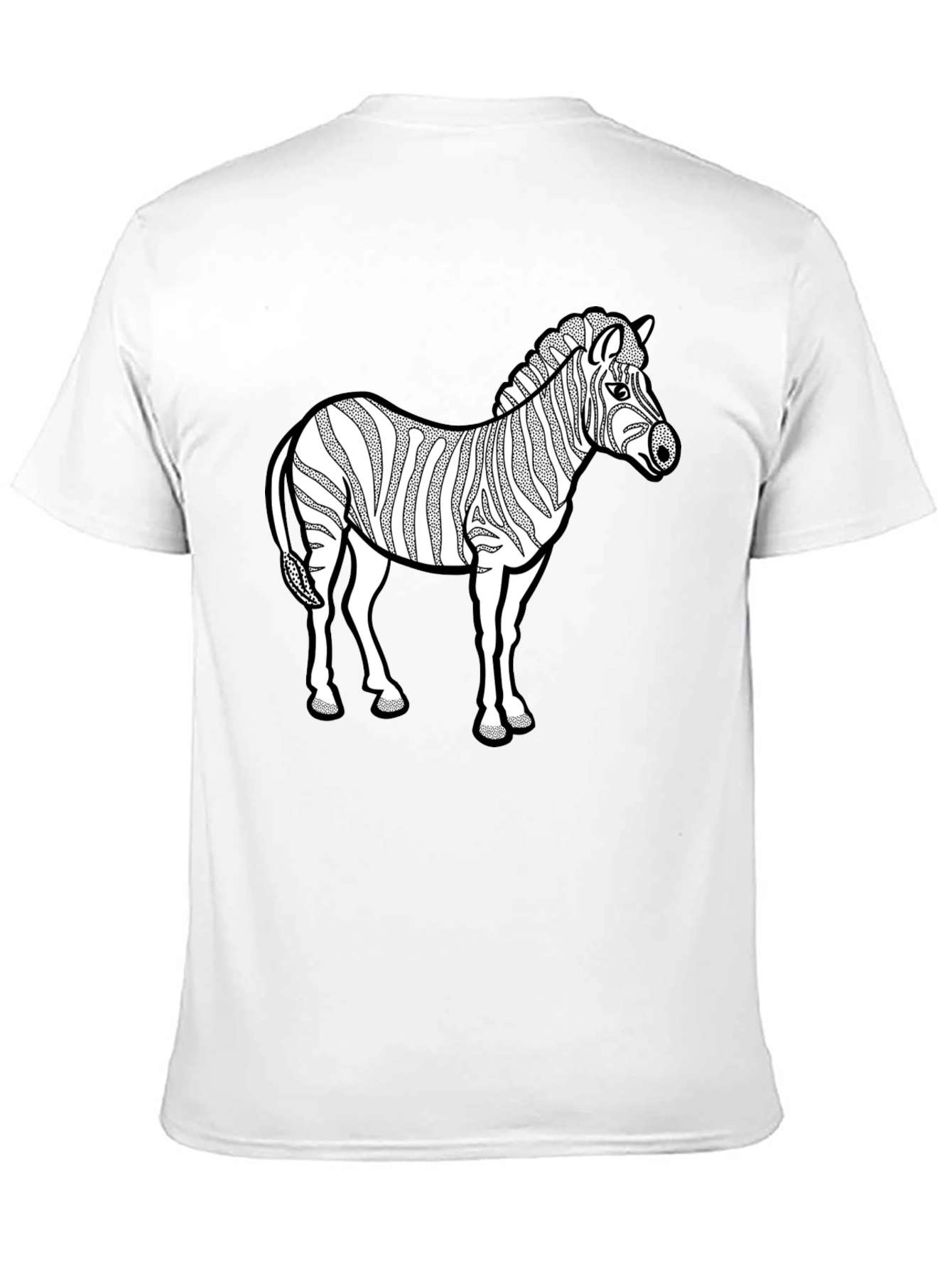 Black Zebra Graphic Print T-Shirt - Black view 11