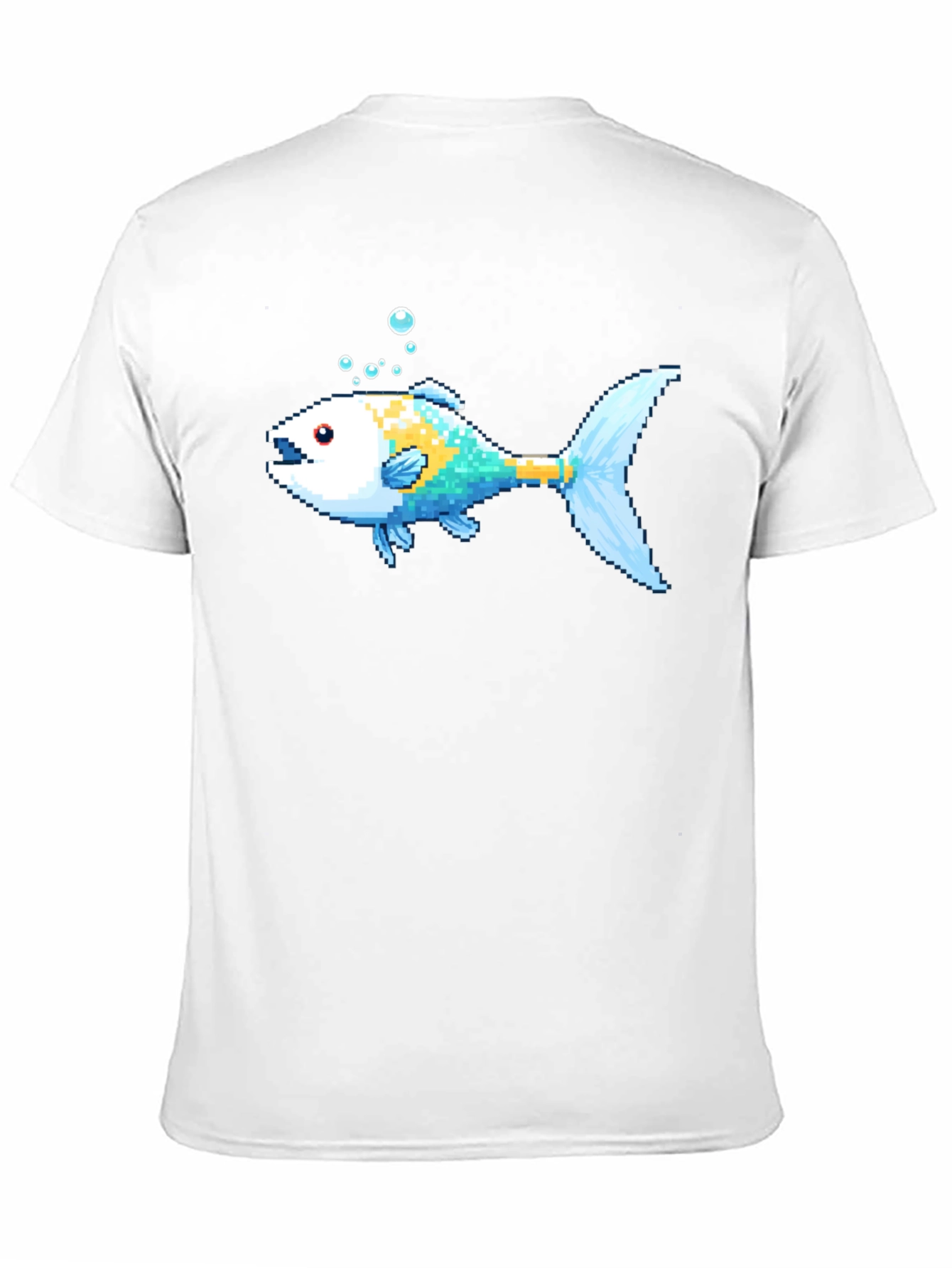 Pixel Fish Black T-Shirt - Retro Gaming Style - 11