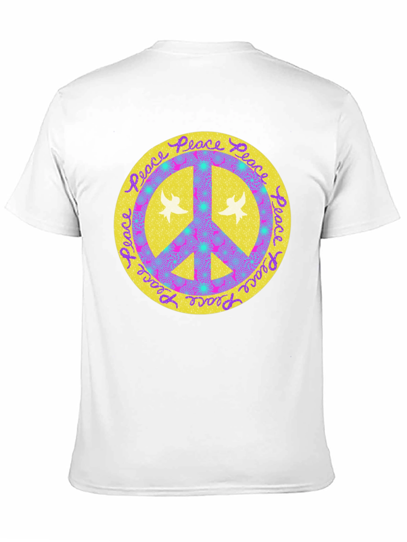 Black Peace Sign Graphic Tee - Retro Style view 11