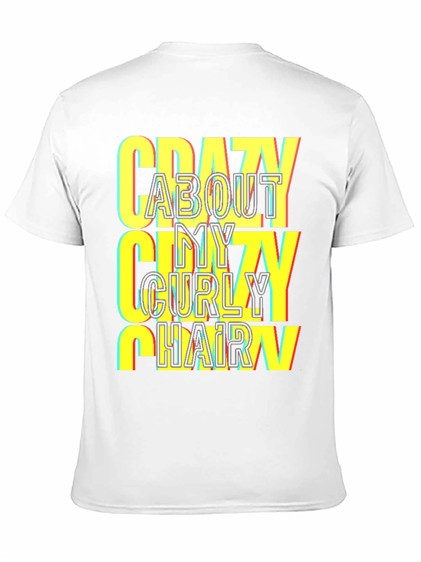 Black Crazy About My Curly Hair T-Shirt view 11