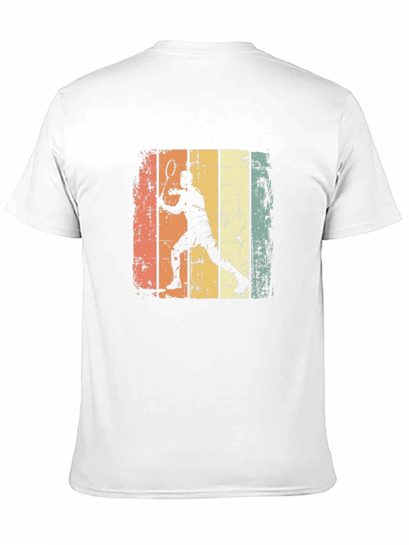 Black Retro Badminton Player Graphic Tee view 11