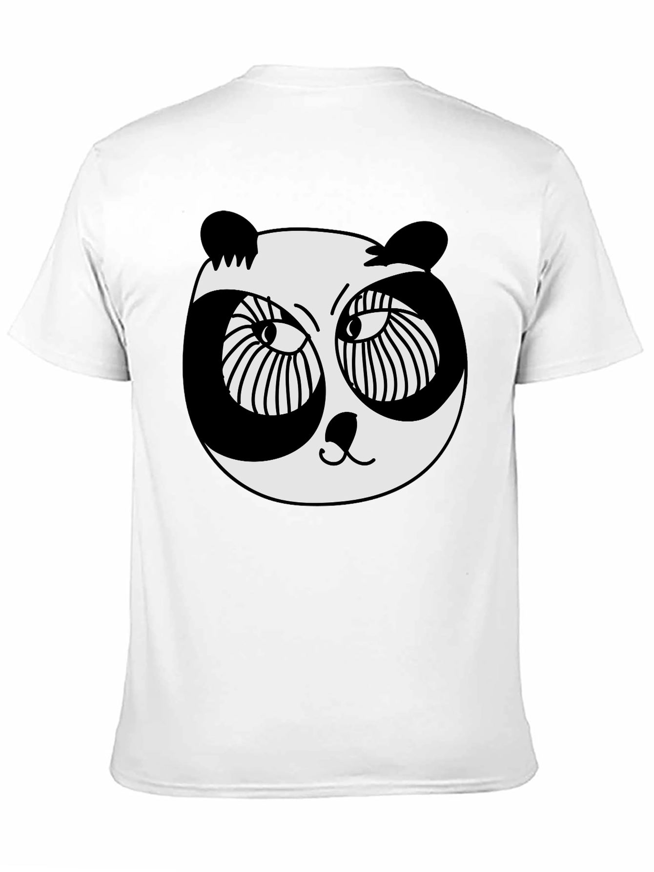 Black Panda Graphic T-Shirt - Black Crew Neck Tee view 11