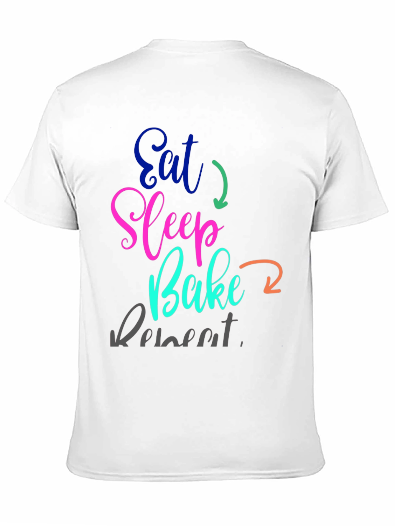 Black Eat Sleep Bake Repeat T-Shirt view 11