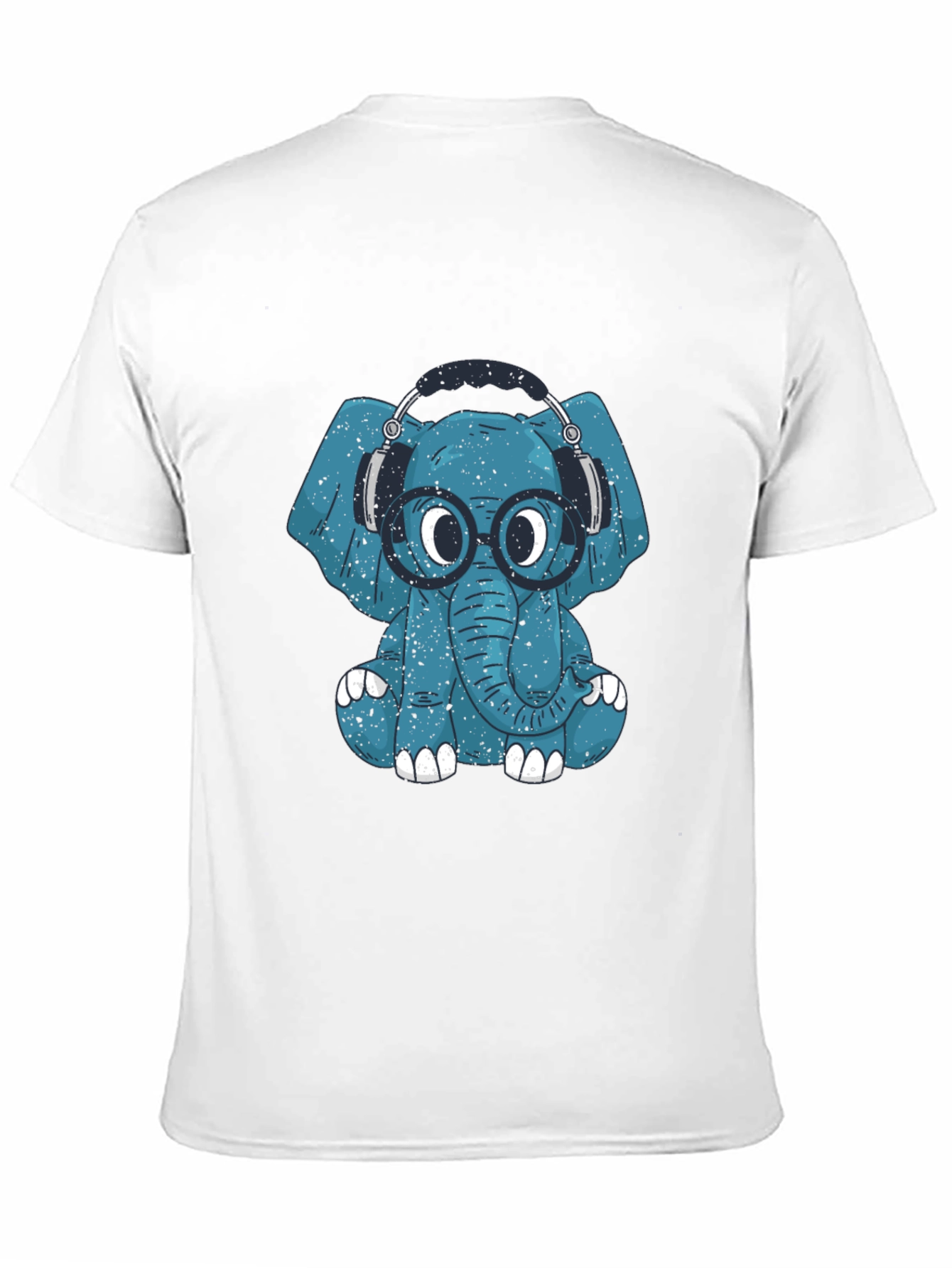 Blue Elephant Geek T-Shirt - Quirky Graphic Tee - 11