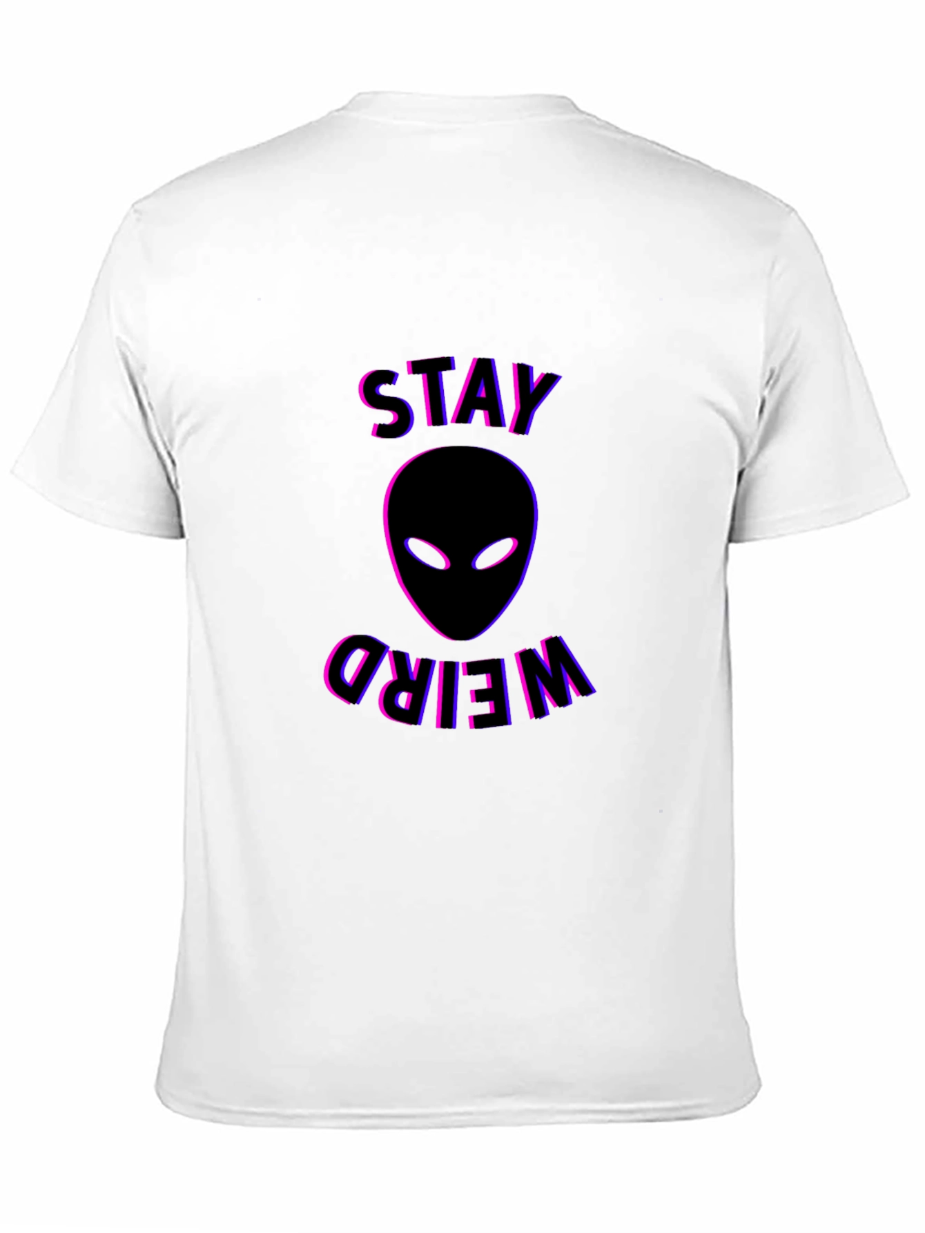 Black Stay Weird Alien Graphic T-Shirt - Black view 11