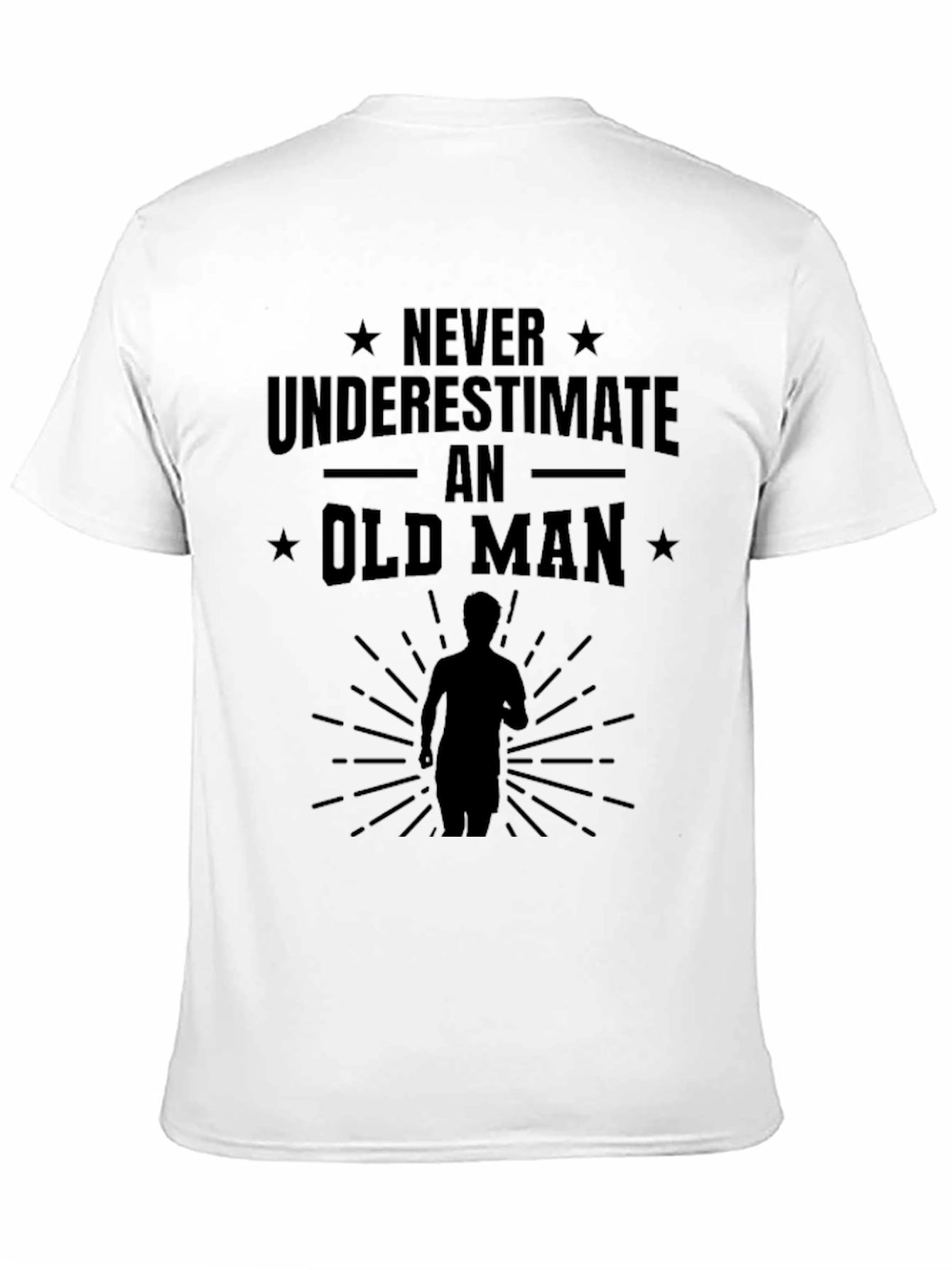 Black Never Underestimate an Old Man T-Shirt view 11