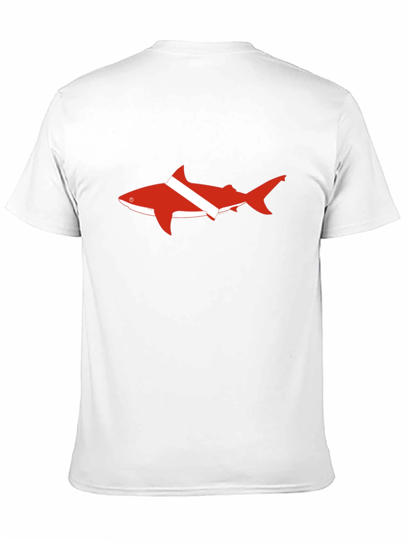 Black Diver Shark T-Shirt - Black Cotton Tee view 11