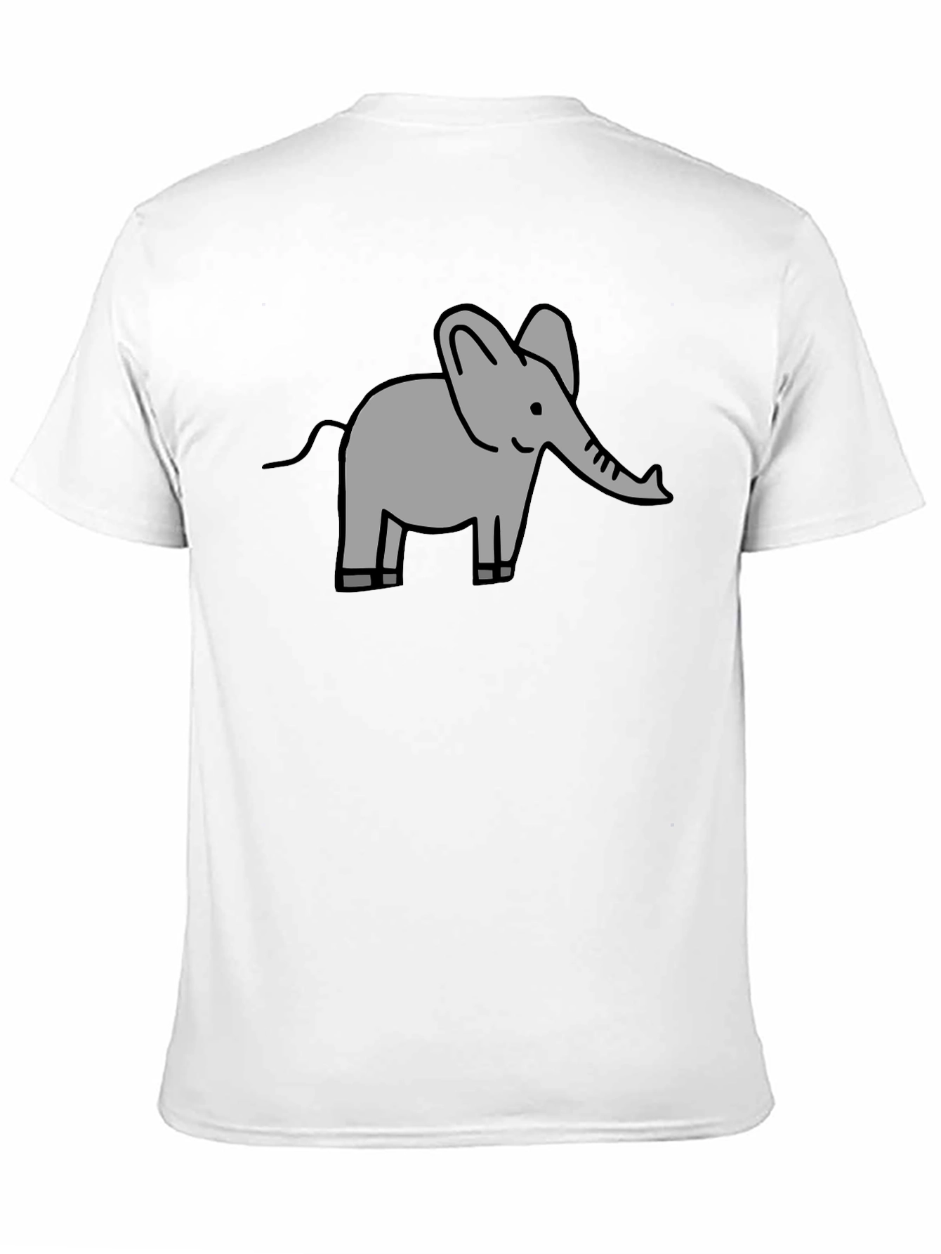 Black Elephant Graphic Tee - Black Cotton Comfort view 11