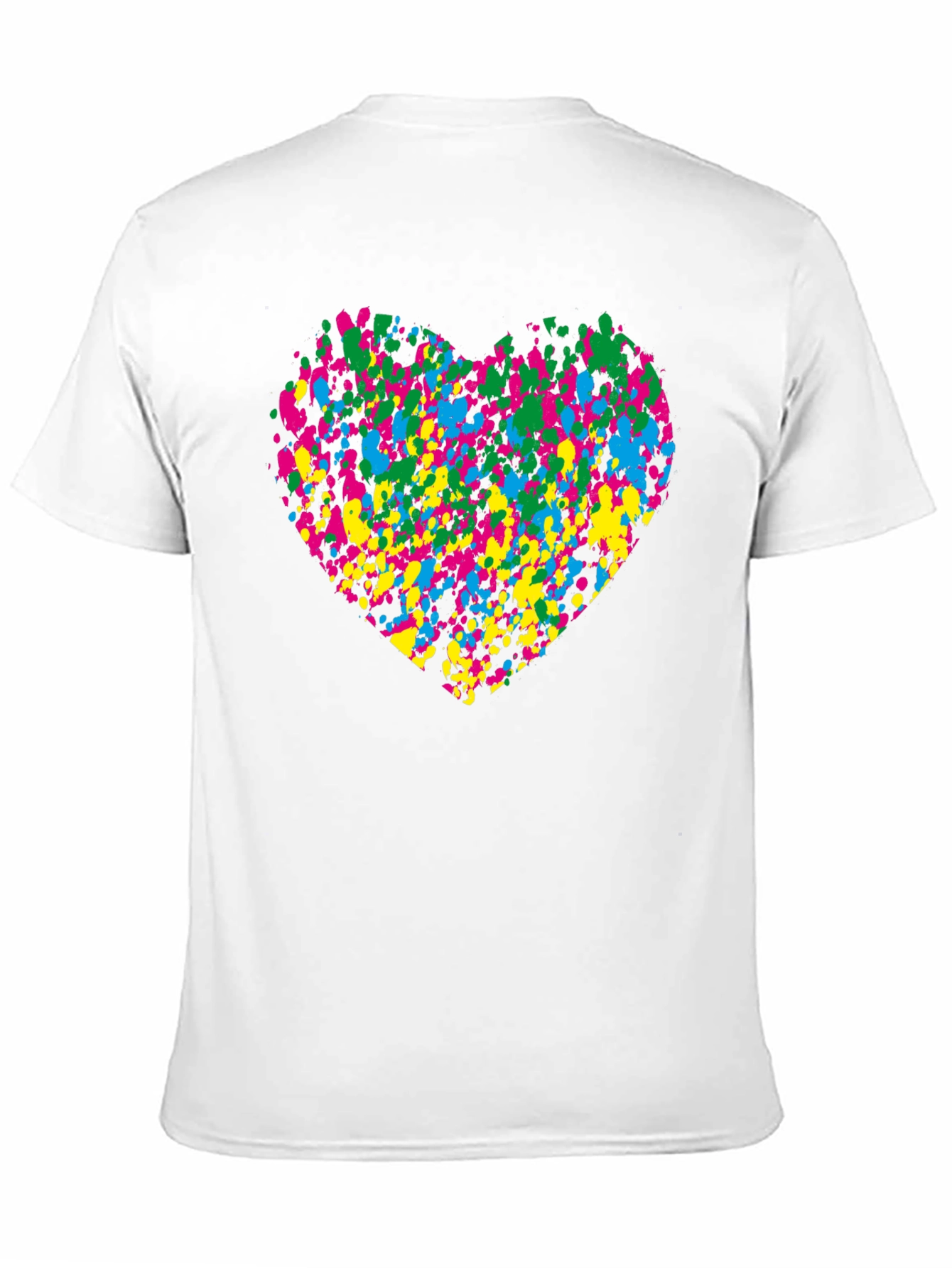 Black Heart Splatter Black T-Shirt Funky Style view 11