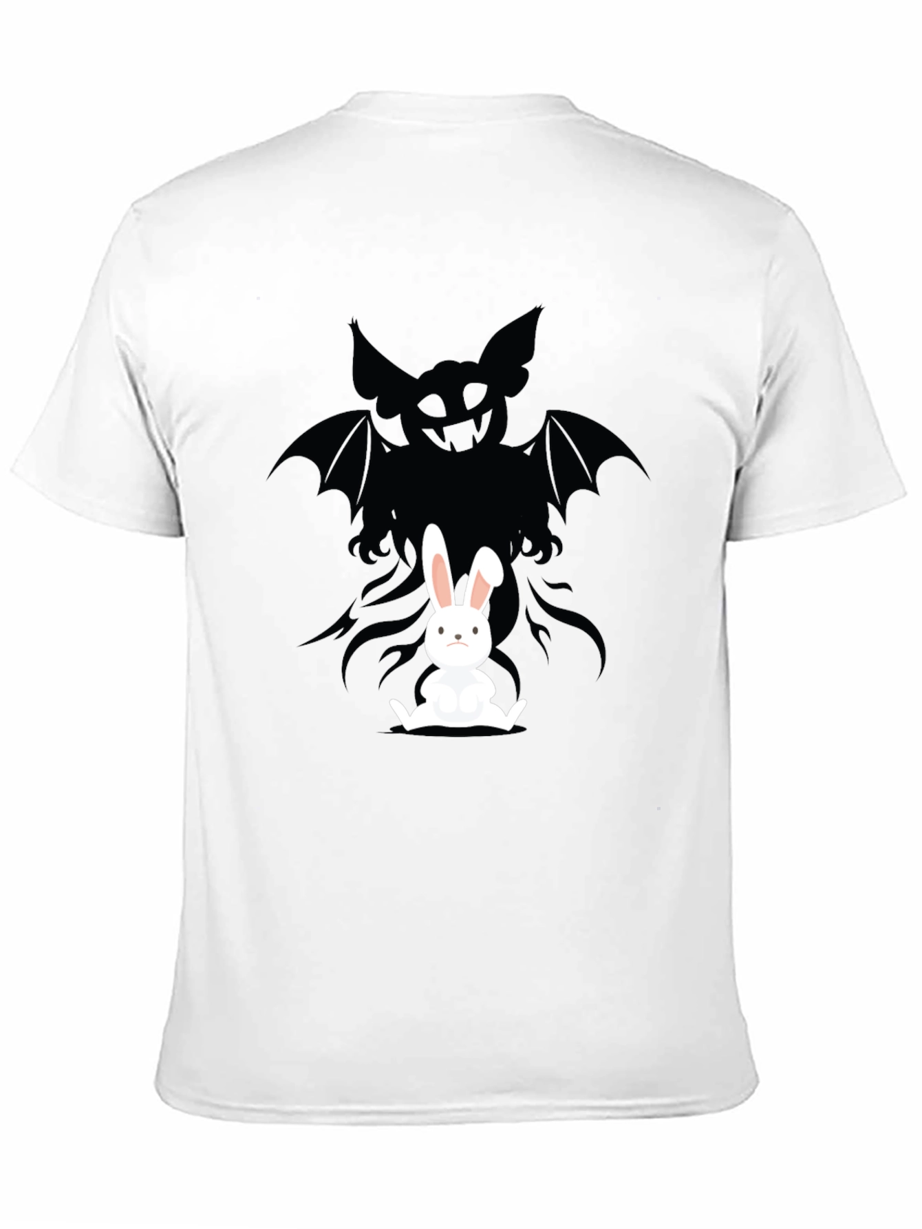 Black Rabbit's Shadow T-Shirt - Dark Humor Design view 11