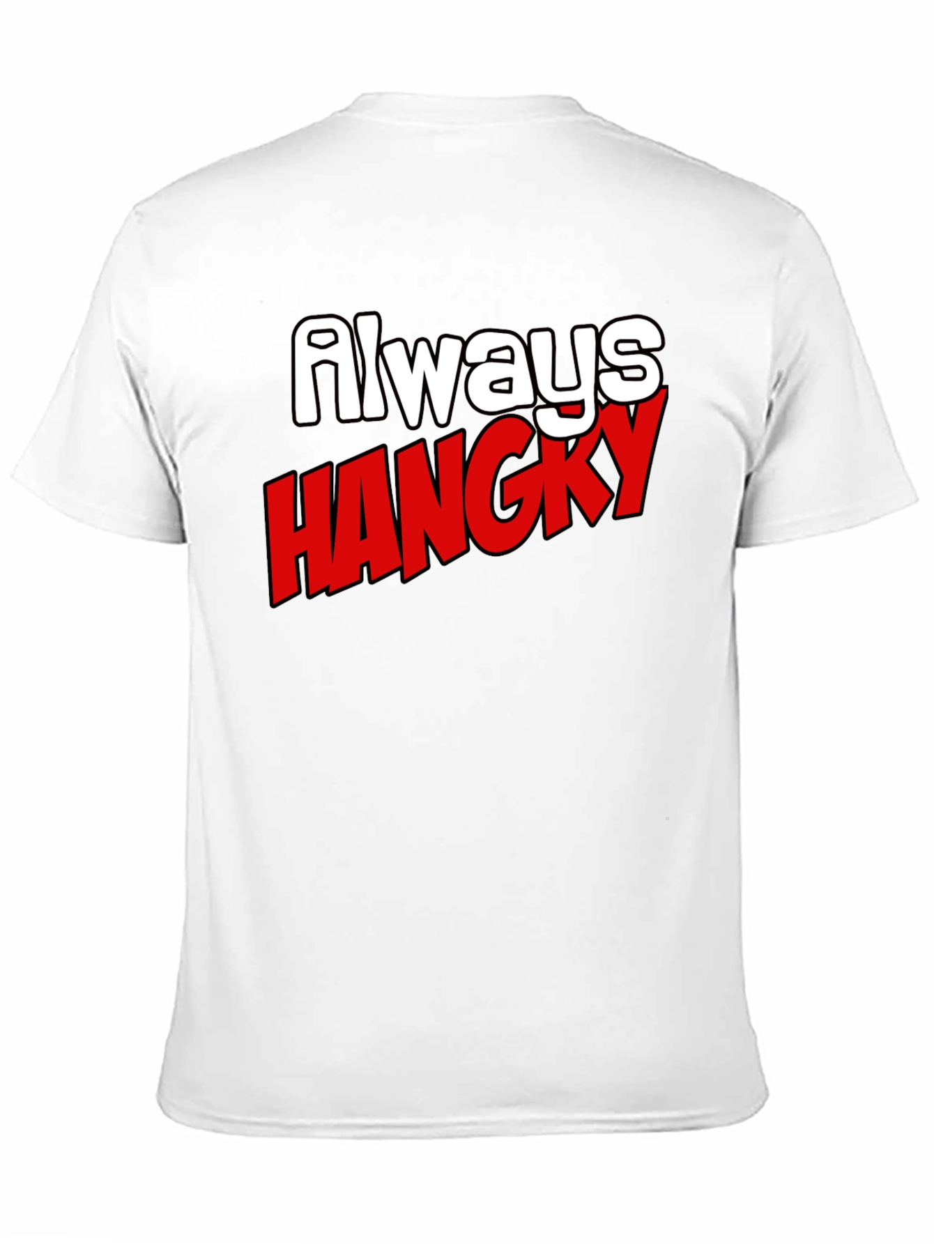 Black Always Hangry Funny Graphic T-Shirt view 11