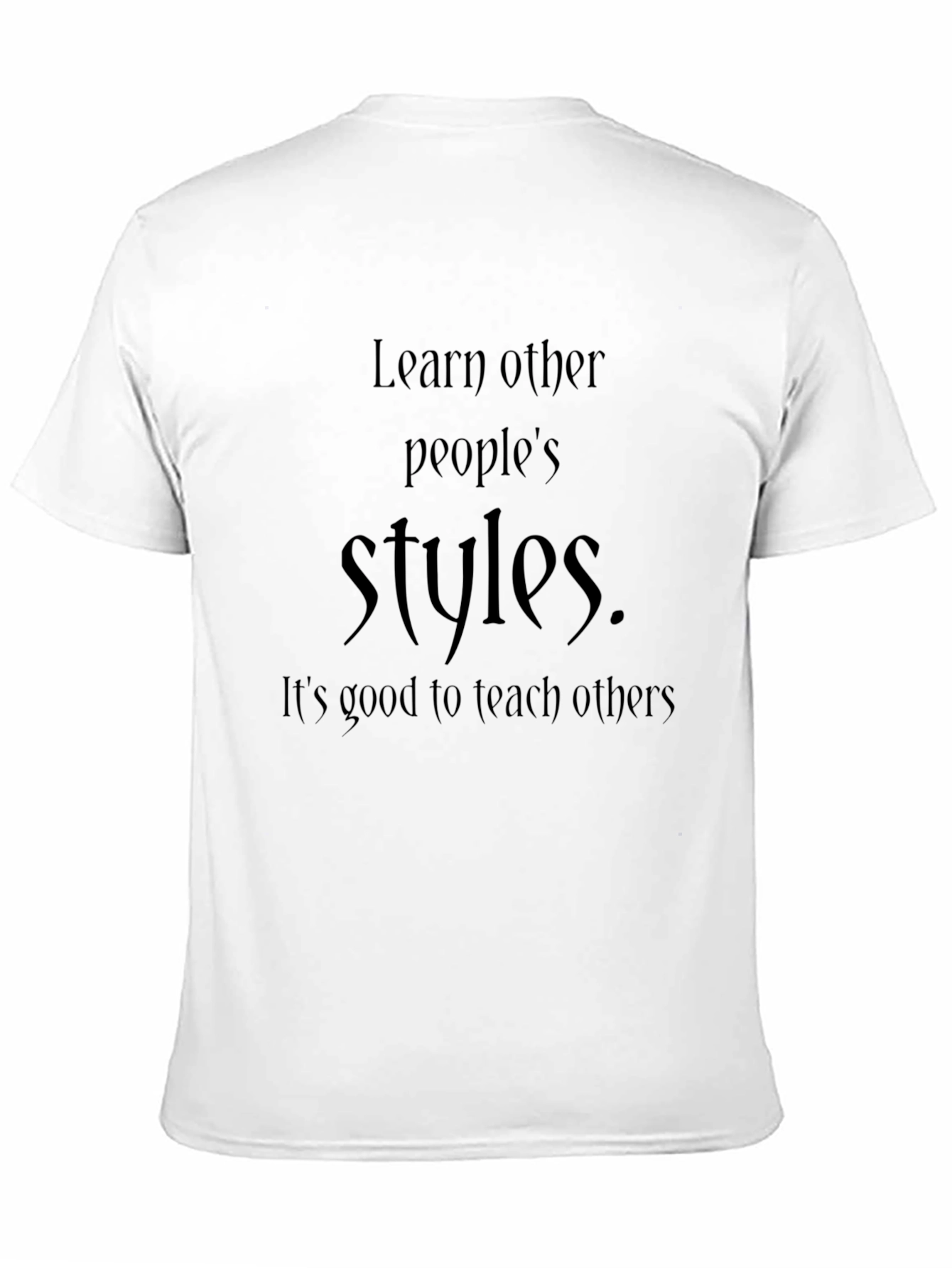 Black Learn Styles Black T-Shirt view 11