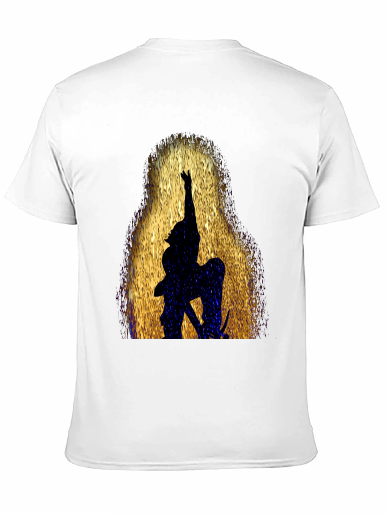 Black Silhouette Warrior Graphic Black T-Shirt view 11