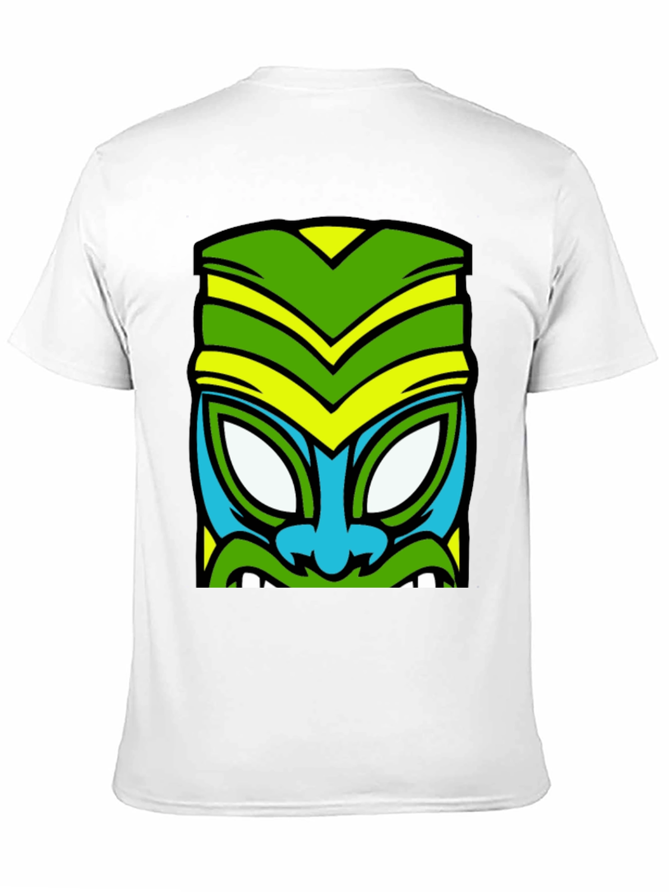 Black Funky Tiki Mask Graphic Tee view 11