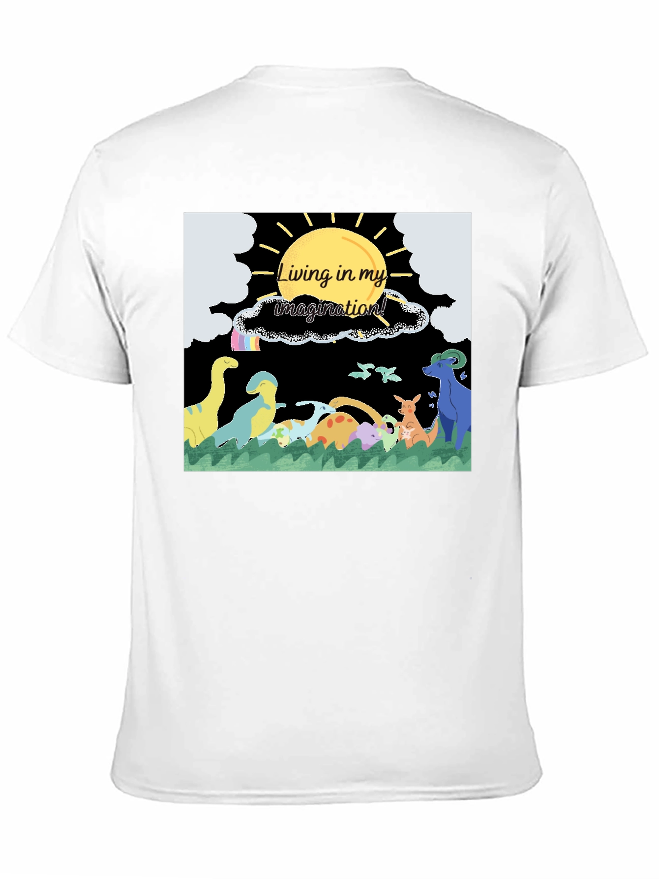 Black Living in My Imagination T-Shirt view 11