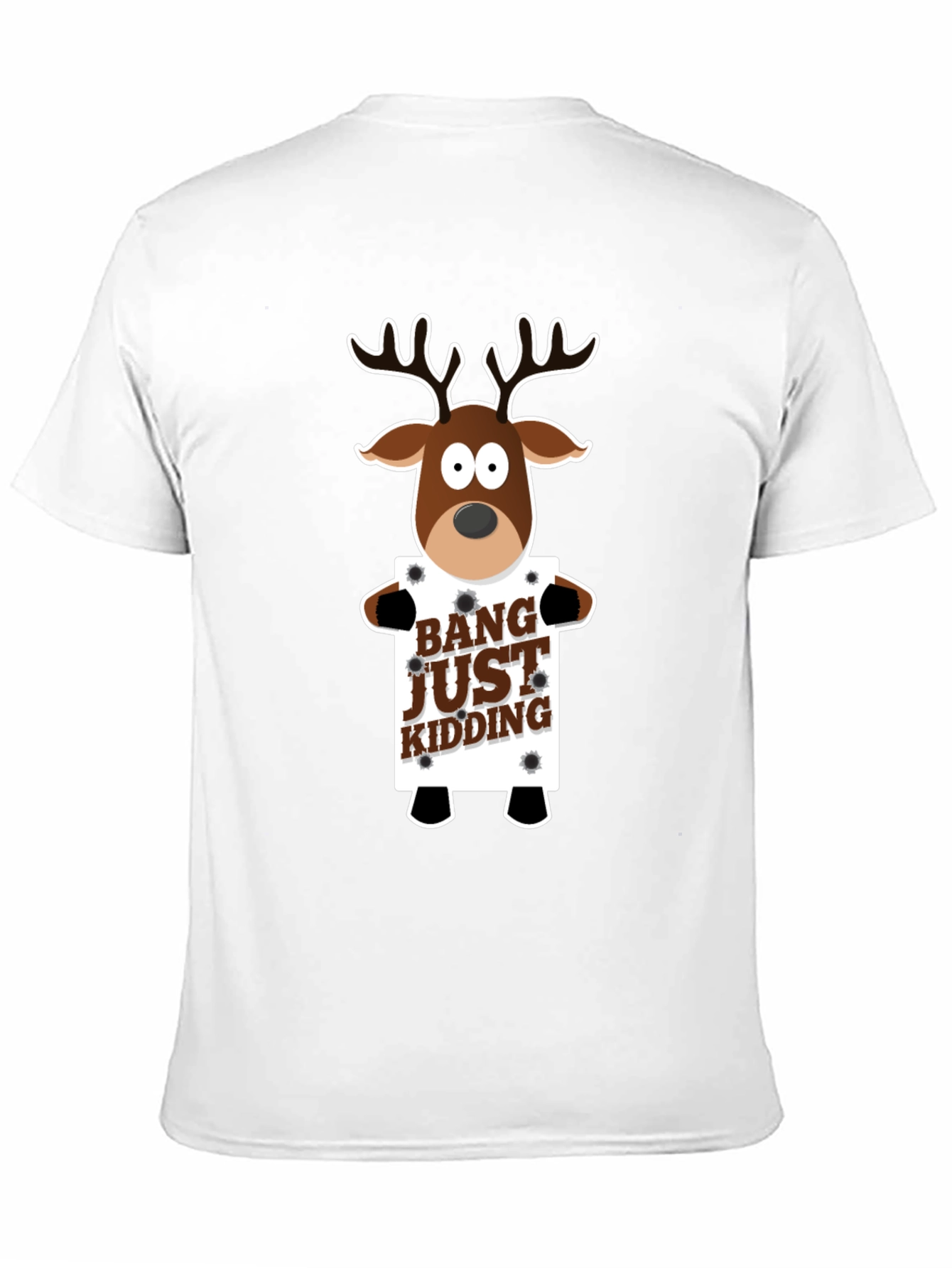 Black Bang Just Kidding Reindeer Graphic Tee view 11