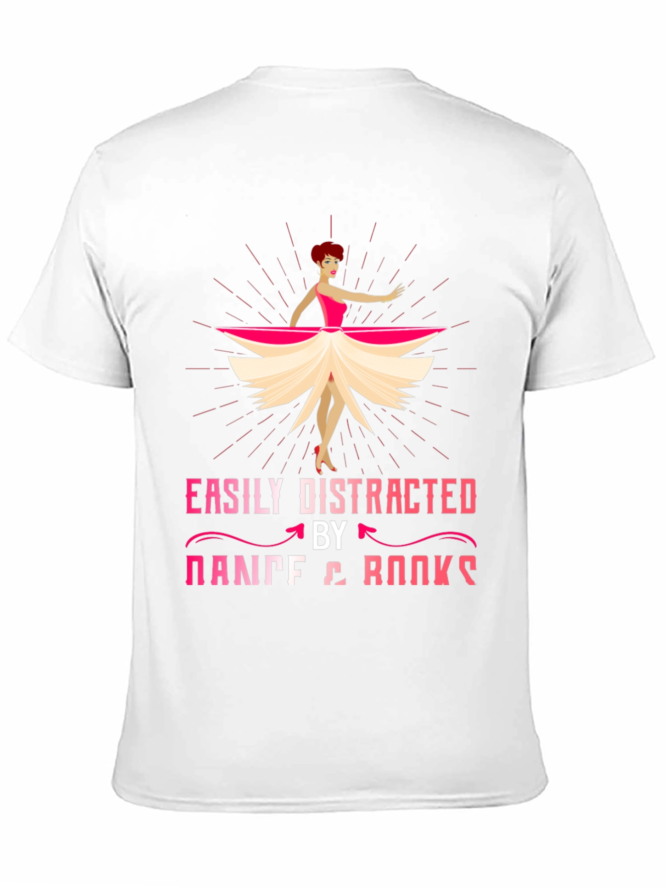 Black Easily Distracted by Dance & Books T-Shirt view 11