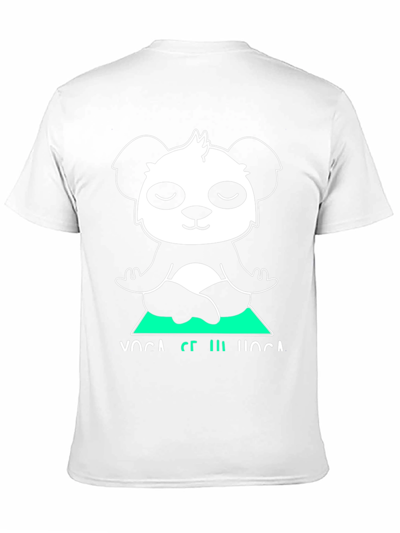 Black Yoga Panda Graphic Tee - Meditating Bear Shirt view 11