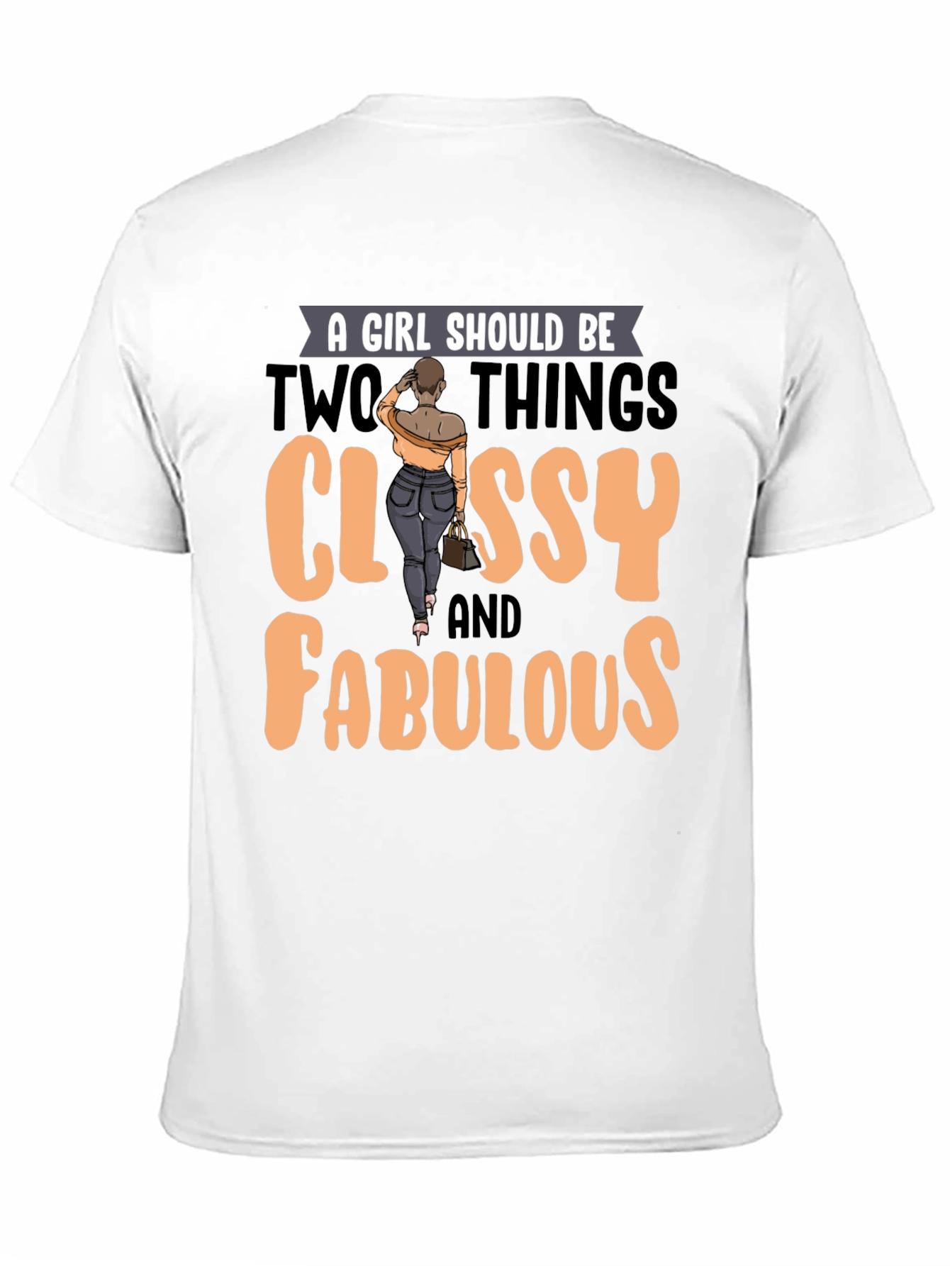 Black Classy & Fabulous Graphic Tee - Women's Empowerment view 11