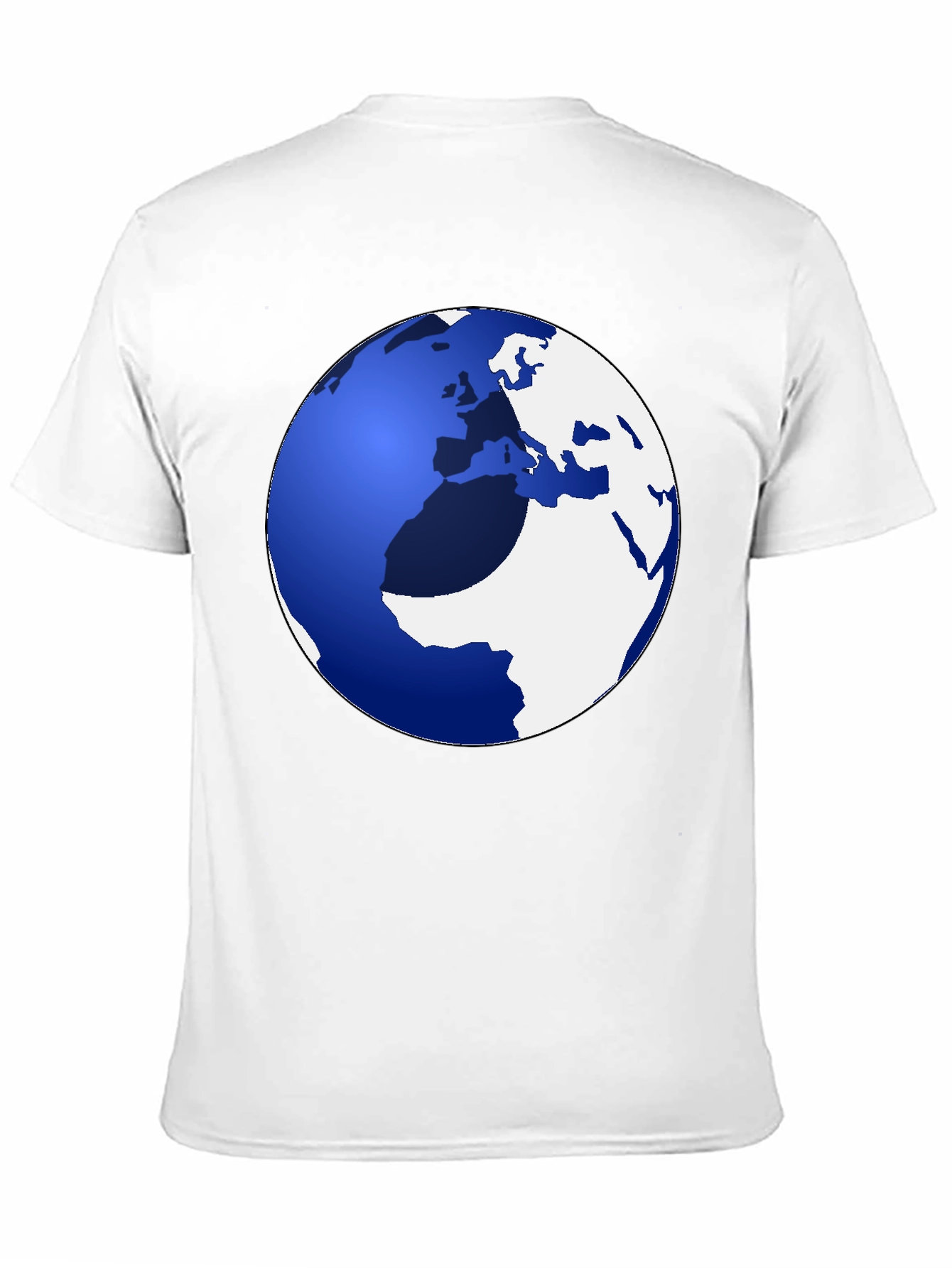 Black Globe Graphic Tee - Earth Design Casual Shirt view 11