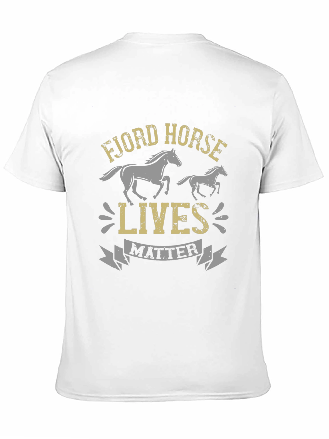 Black Fjord Horse Lives Matter Graphic T-Shirt view 11